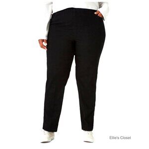 Cotton Blend Elastic Waist Pull-On Pant, Slim Fit Tapered Leg